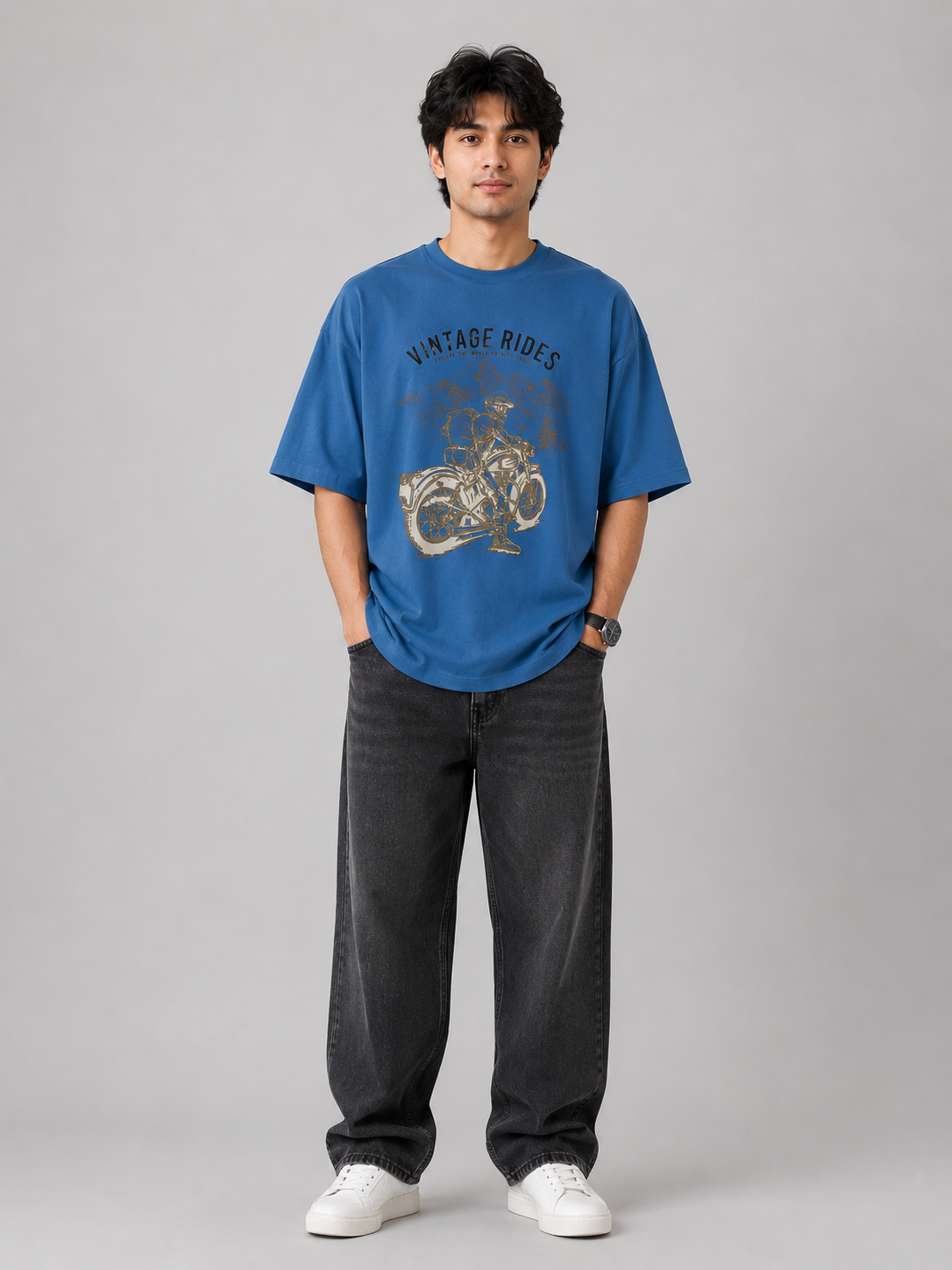 Vintage Rides Oversized Graphic T-Shirt