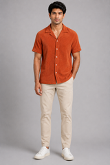 Terracotta Corduroy Resort Shirt