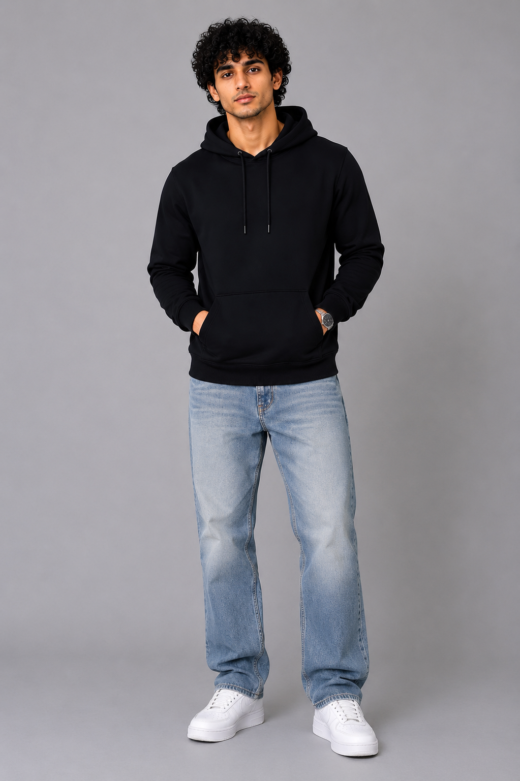 Men's Full Sleeve Hoodie Black