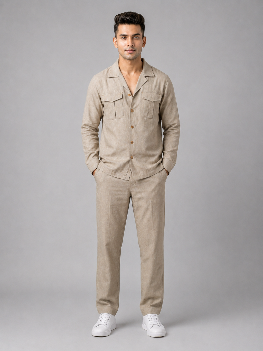 Cuban-Collar Co-ord Set Full