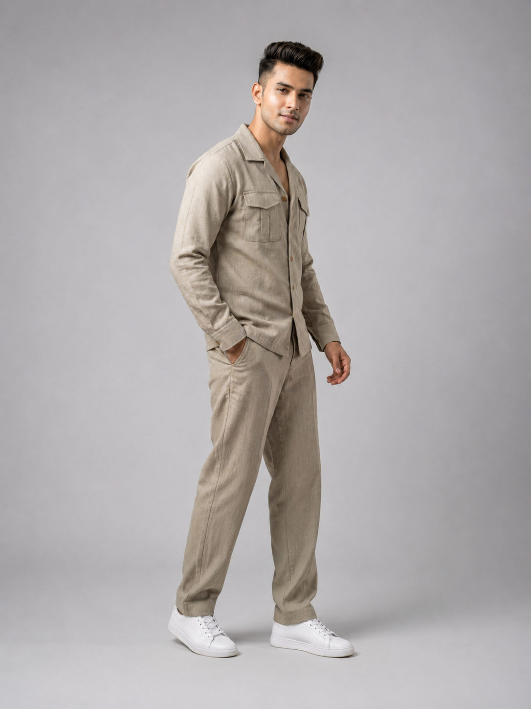 Cuban-Collar Co-ord Set Full