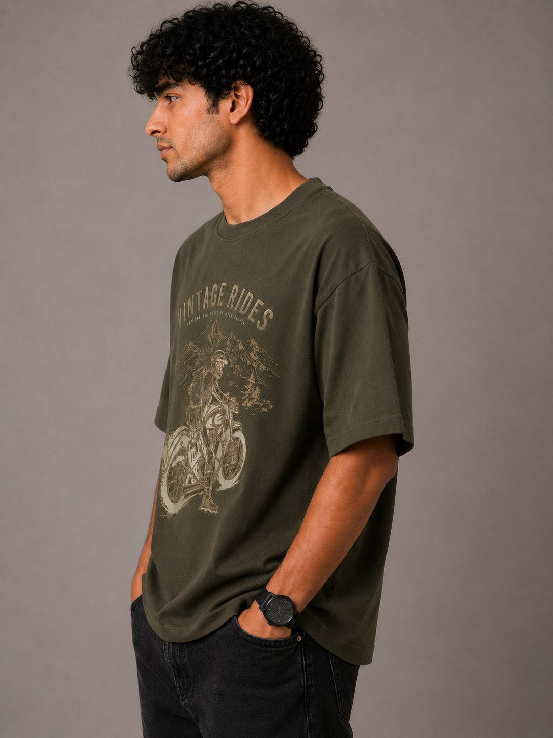 Vintage Rides Oversized Graphic T-Shirt