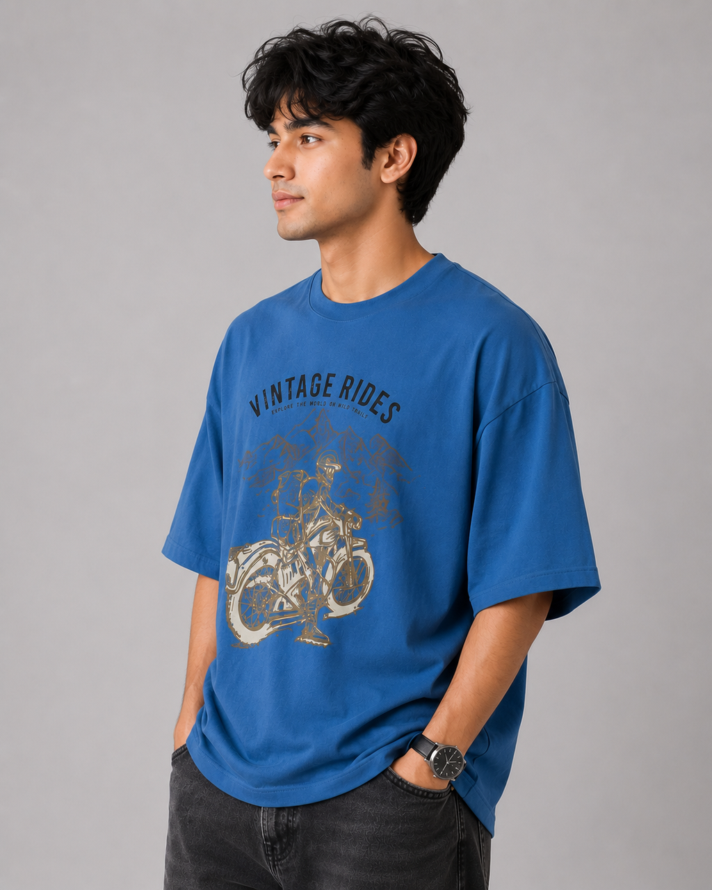 Vintage Rides Oversized Graphic T-Shirt