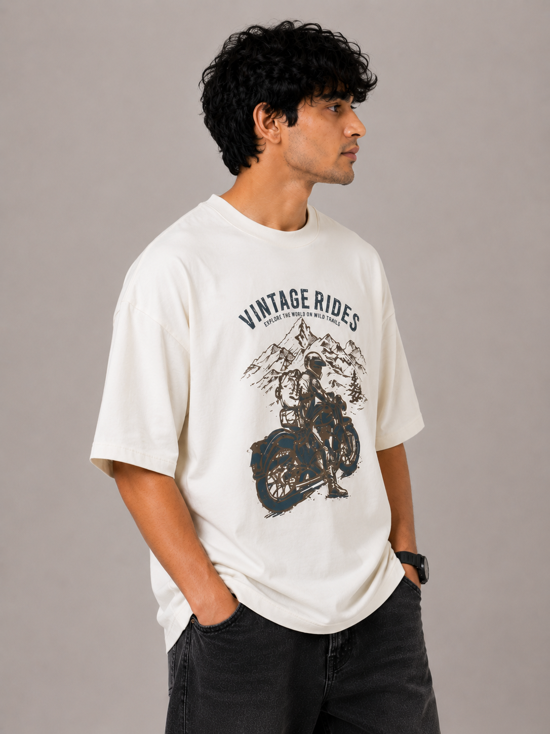 Vintage Rides Oversized Graphic T-Shirt