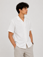 White Cuban Collar Shirt