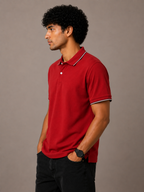 Crimson Edge Polo T-Shirt