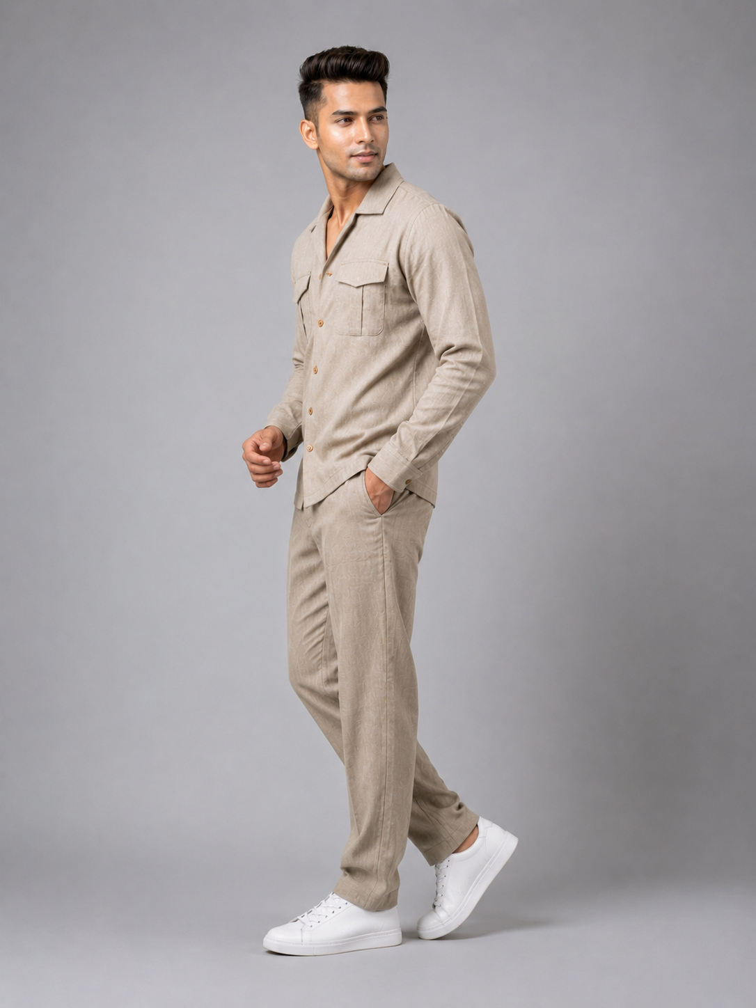 Cuban-Collar Co-ord Set Full