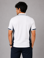 White Navy Contrast Polo