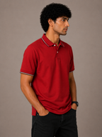Crimson Edge Polo T-Shirt