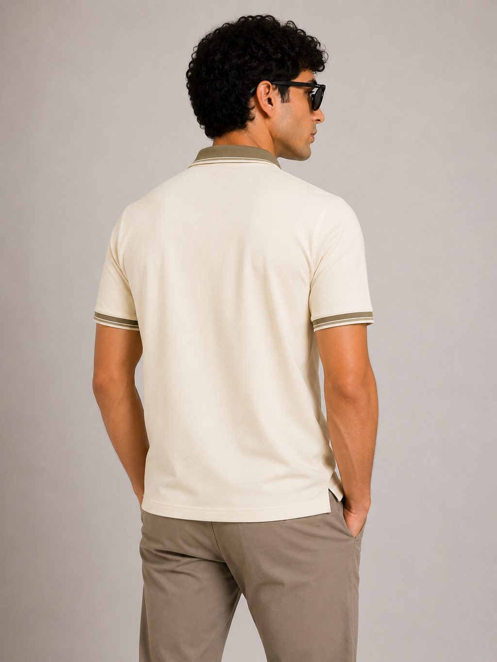 Ivory Zip Polo