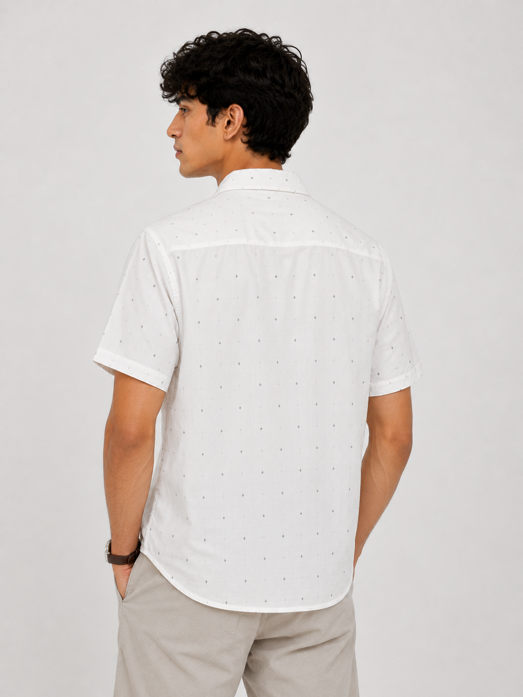 White Cuban Collar Shirt