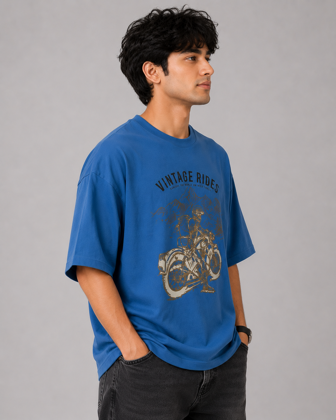Vintage Rides Oversized Graphic T-Shirt
