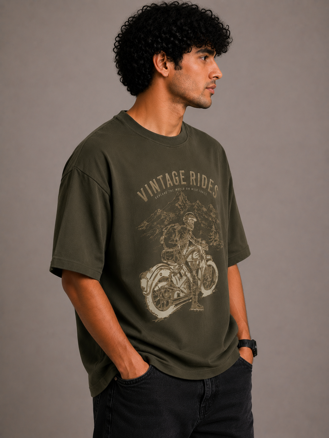 Vintage Rides Oversized Graphic T-Shirt