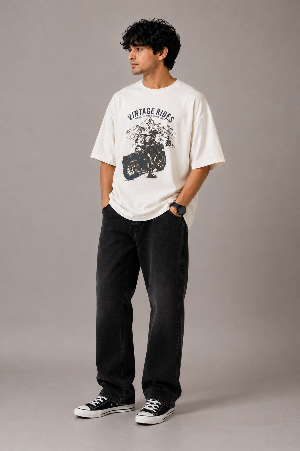 Vintage Rides Oversized Graphic T-Shirt