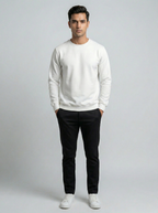 White Classic Crewneck Sweatshirt