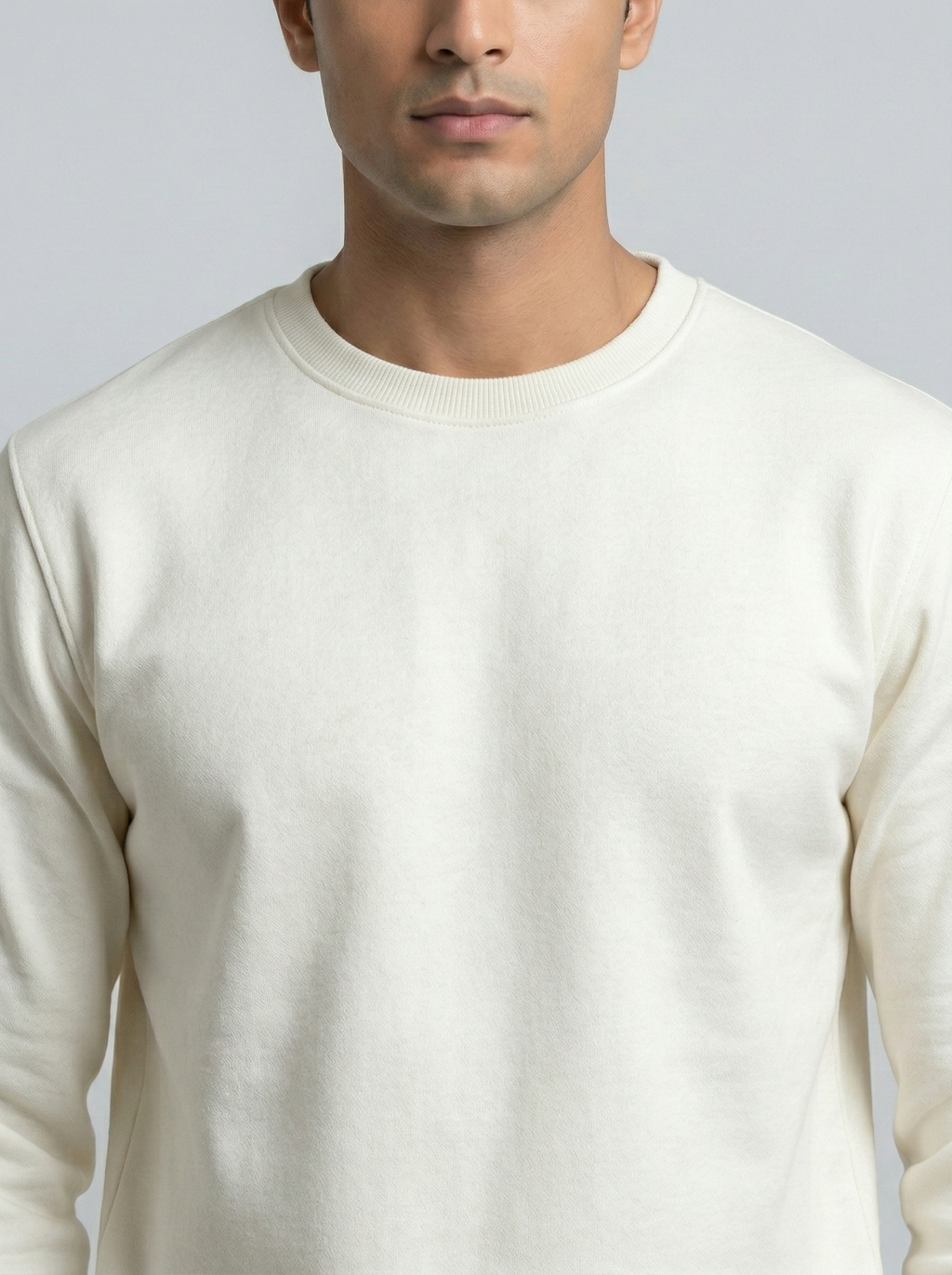 White Classic Crewneck Sweatshirt