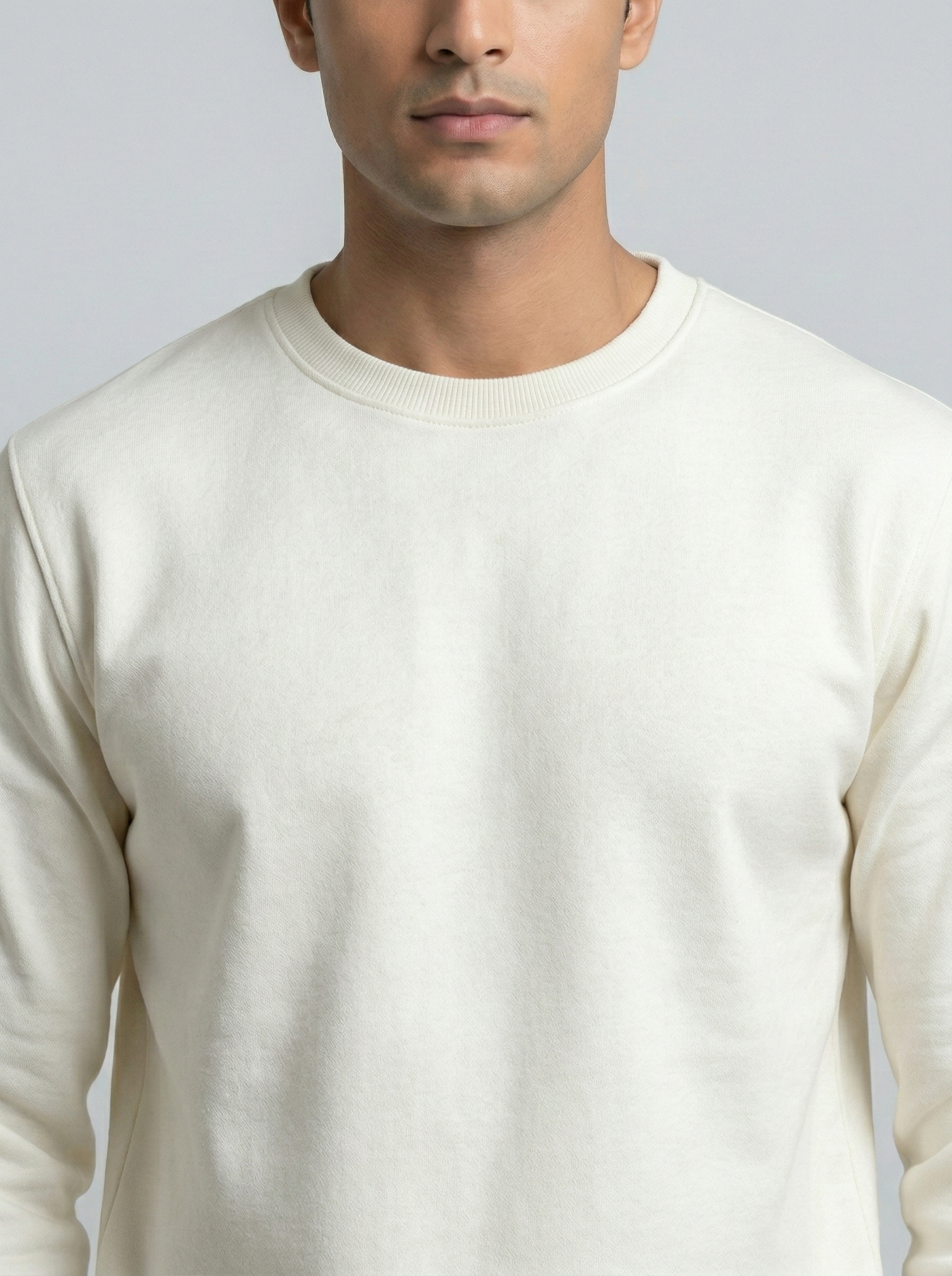 White Classic Crewneck Sweatshirt