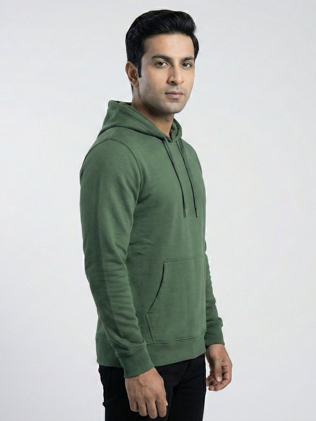 Men's Full Sleeve Hoodie Olive Green