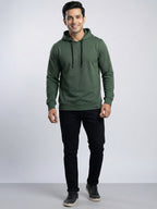 Men's Full Sleeve Hoodie Olive Green