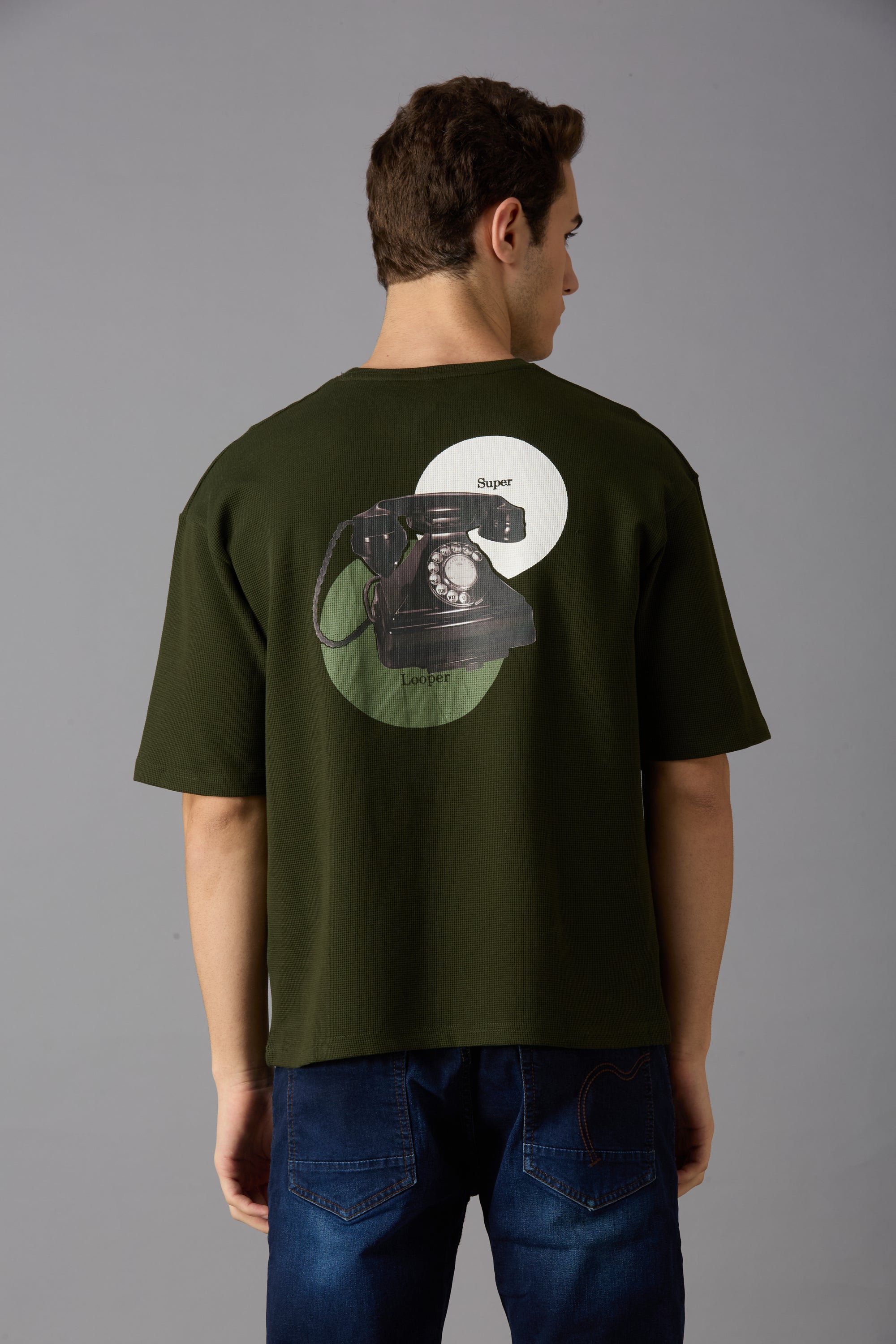 Oversized t-shirt with back print and front chest print