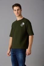 Oversized t-shirt with back print and front chest print