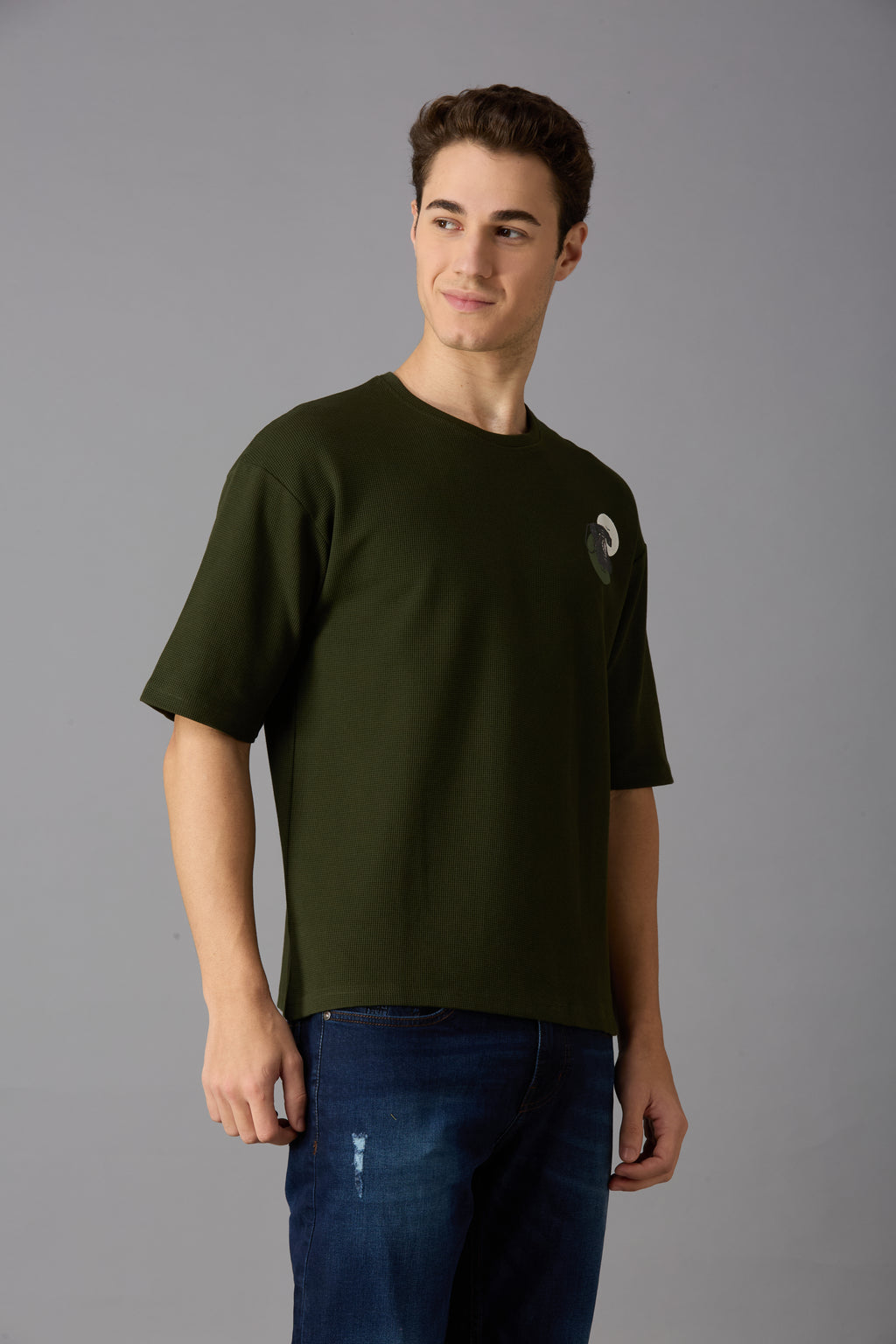 Oversized t-shirt with back print and front chest print