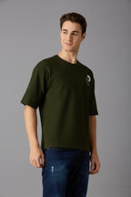 Oversized t-shirt with back print and front chest print