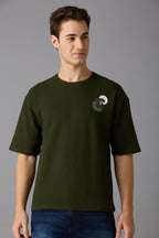 Oversized t-shirt with back print and front chest print