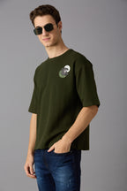 Oversized t-shirt with back print and front chest print