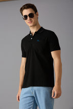 collar tshirt with pocket and print on pocket