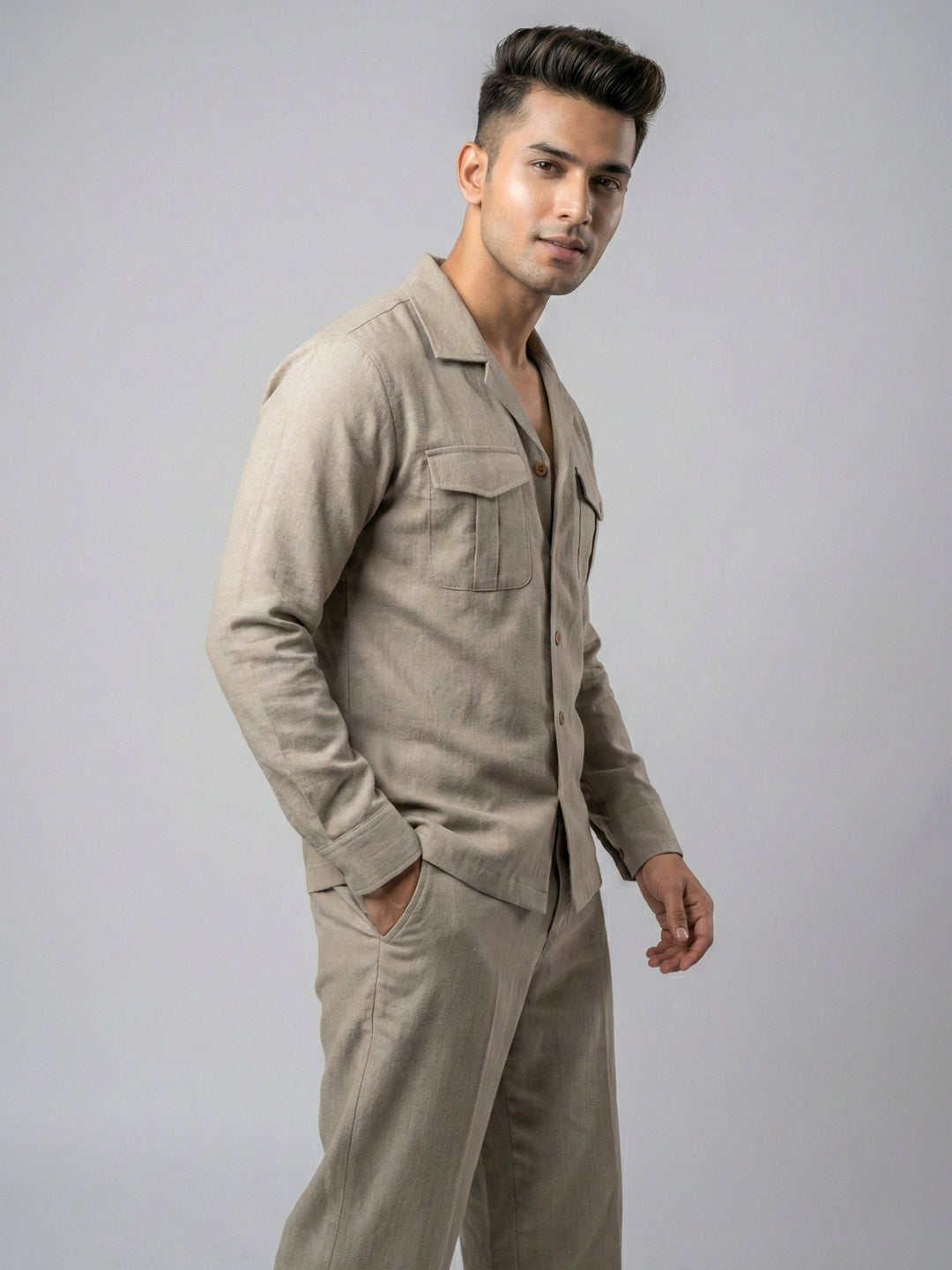 Cuban-Collar Co-ord Set Full