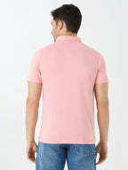 Men's Half Sleeve Polo in Peach
