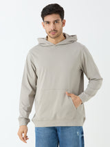 Men's Full Sleeve Hoodie in Light Grey