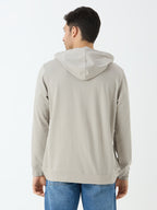 Men's Full Sleeve Hoodie in Light Grey