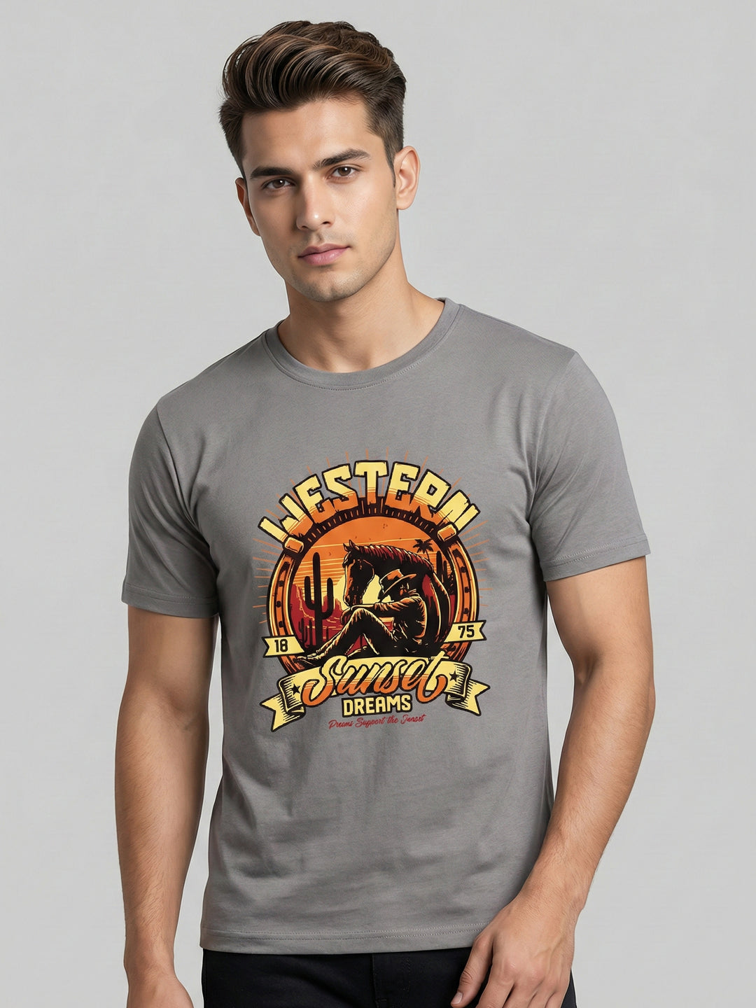Western Sunset Graphic T-Shirt