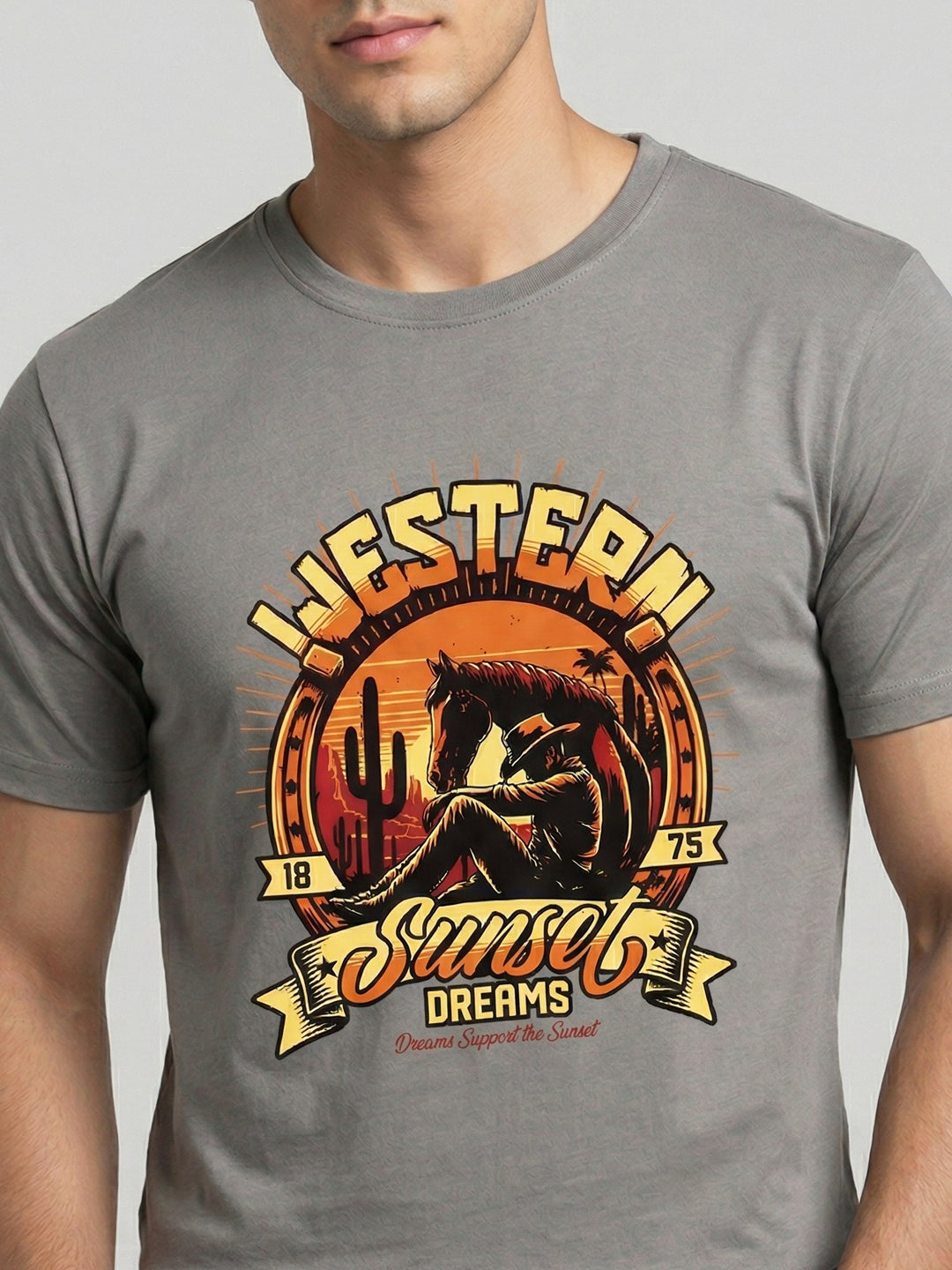Western Sunset Graphic T-Shirt