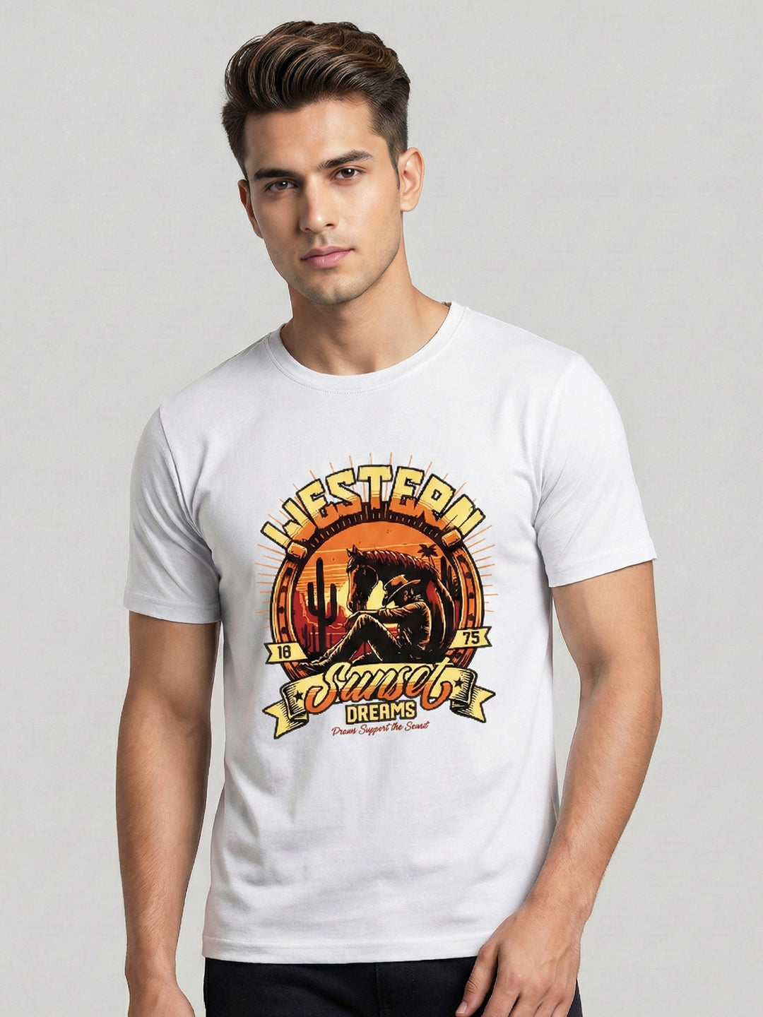 Western Sunset Graphic T-Shirt
