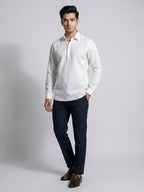 White Linen Full Sleeve Shirt