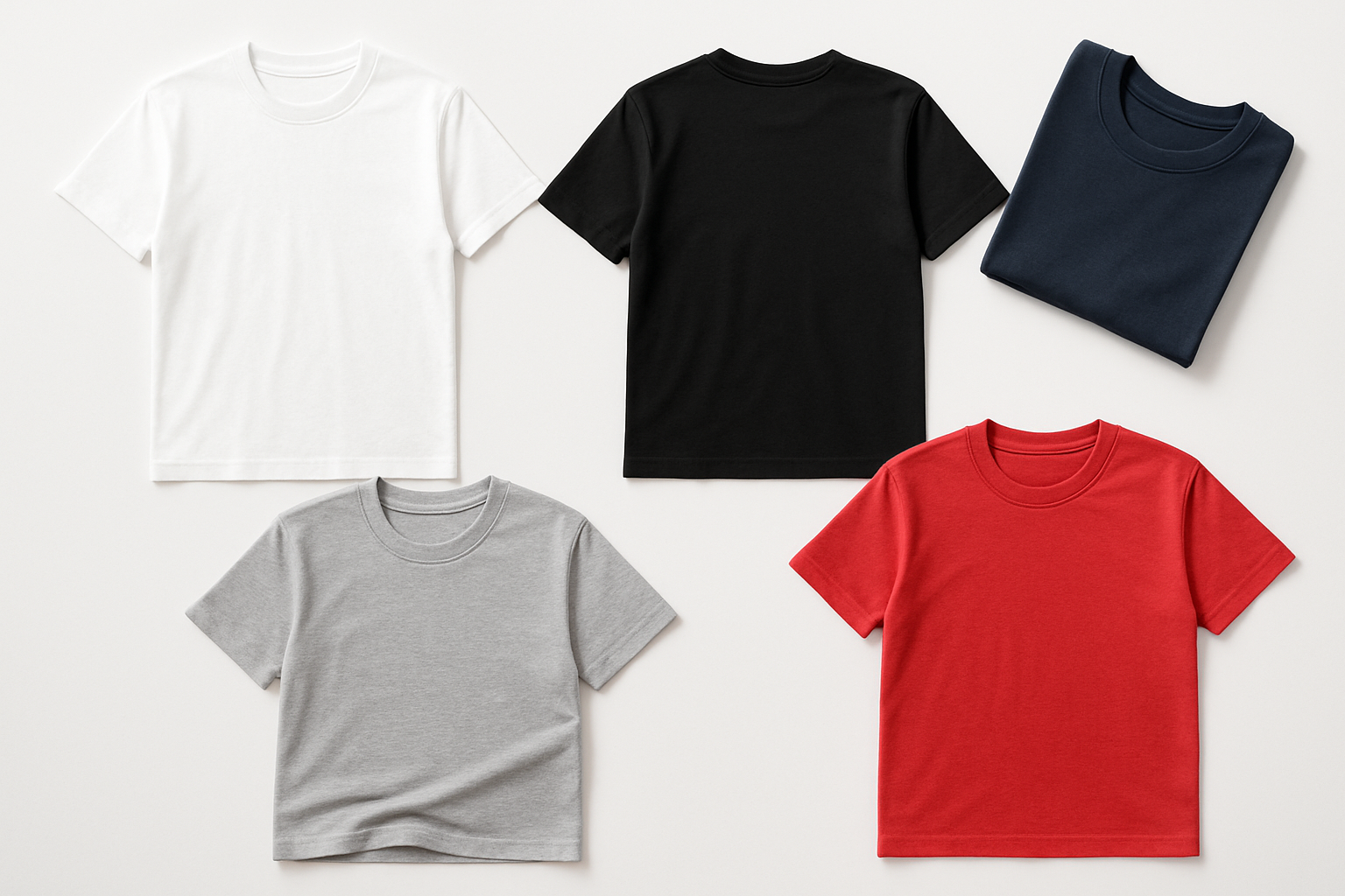 Generate a image for customizable or printed t shirts for order