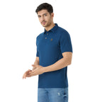 Men's Half Sleeve Polo in Cobalt Blue