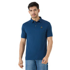 Men's Half Sleeve Polo in Cobalt Blue